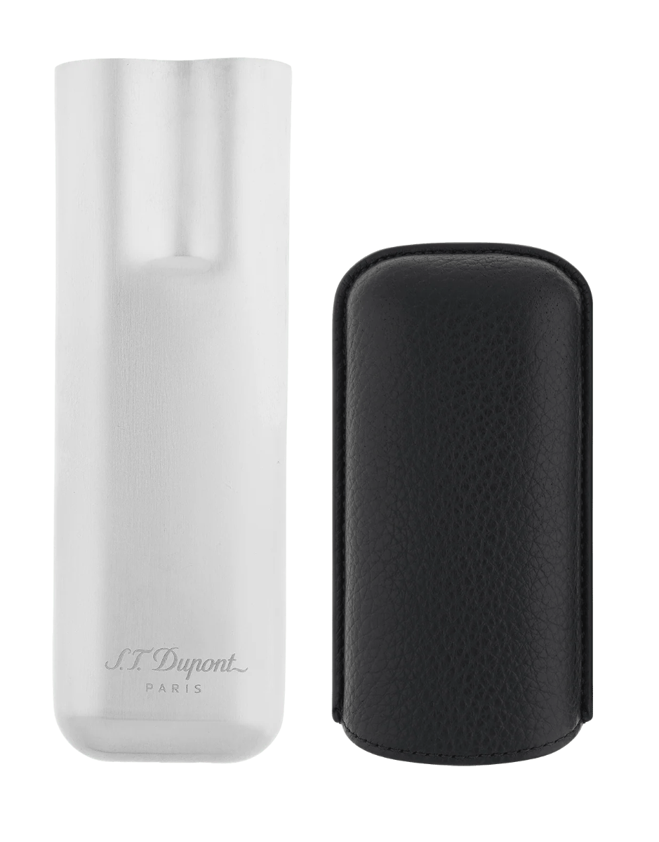 Dupont - 2 Cicar Case - Leather Black - zijaanzicht
