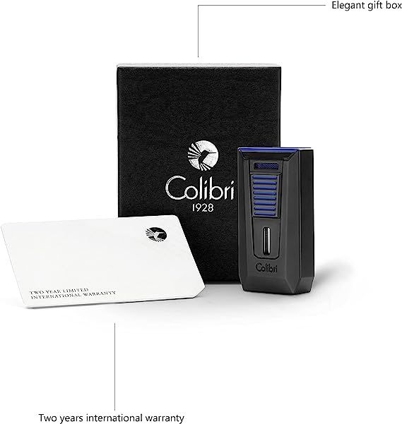 Colibri Double Flame Slide Black/Blue - detail