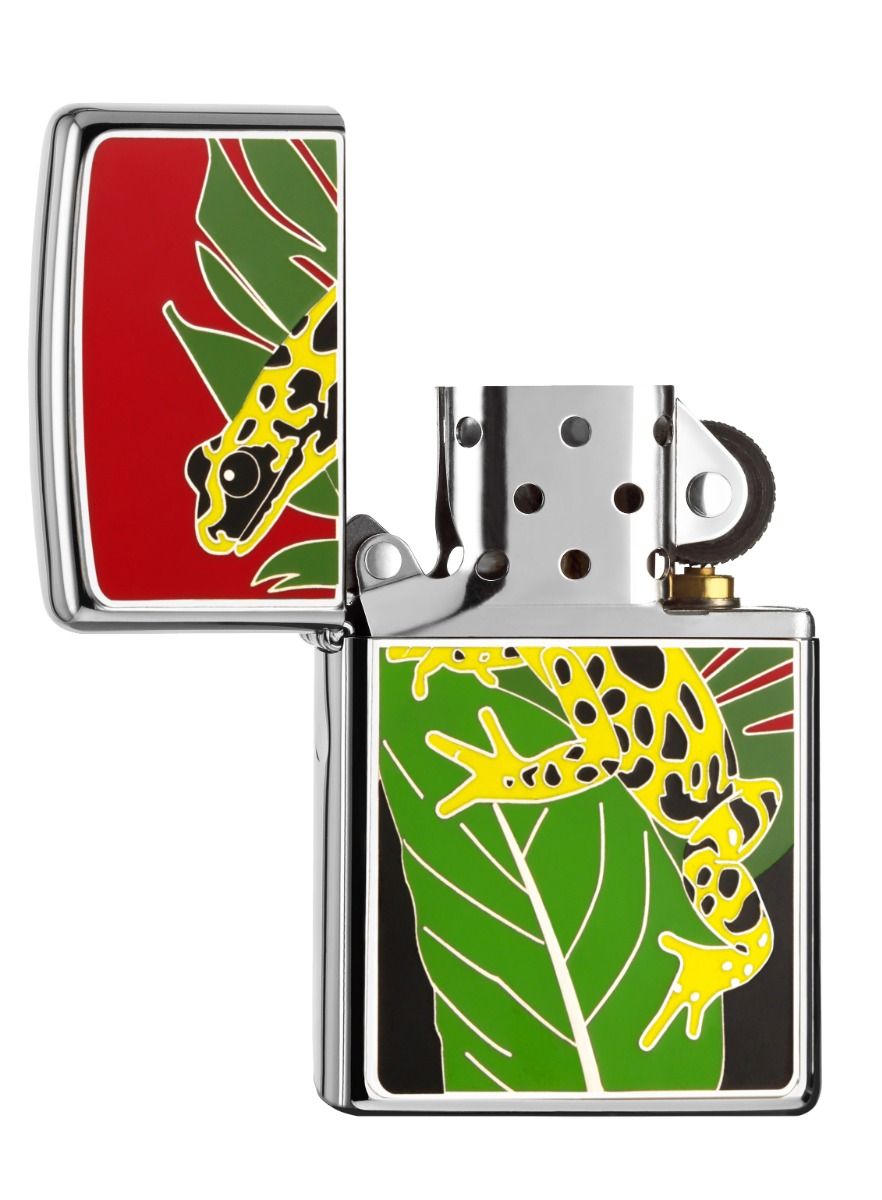 Zippo Aansteker 250 Golden Poison Frog - achteraanzicht