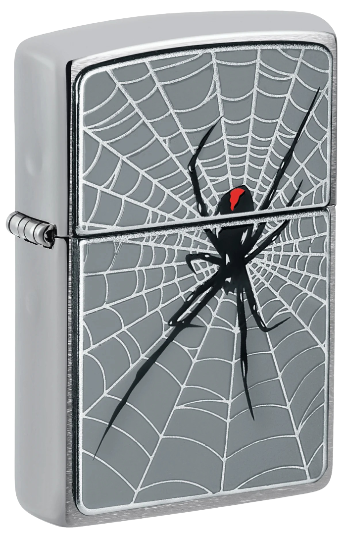 Zippo Aansteker - 200 Spider Web Grey - vooraanzicht