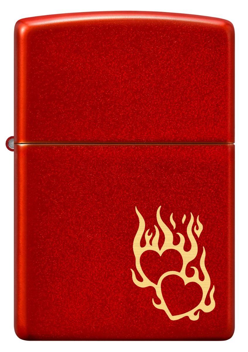 Zippo 49475 Fire Heart Design aansteker vooraanzicht