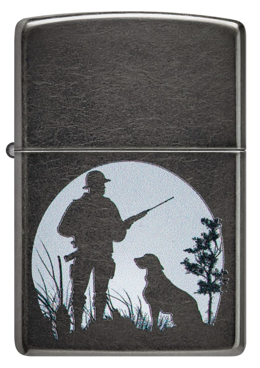 Zippo Aansteker - 28378 Hunter with Dog Design 2 - vooraanzicht