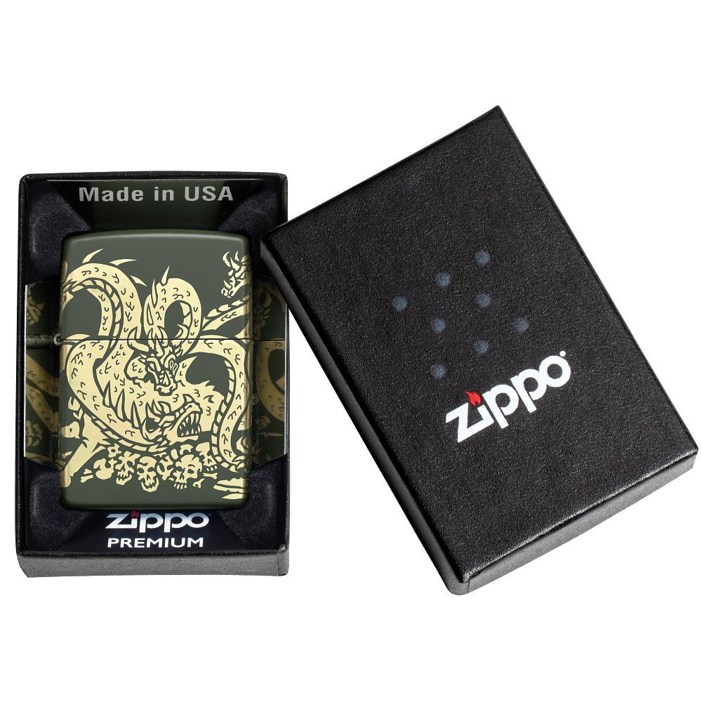 Zippo Aansteker 221 Dragon Design - detail