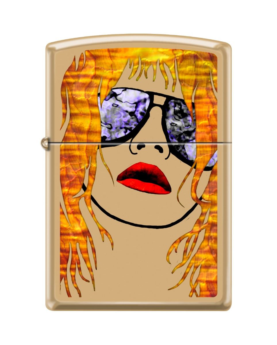 Zippo Aansteker Sunglasses Girl - vooraanzicht