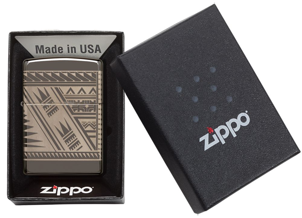 Zippo Aansteker Polynesian Design - detail