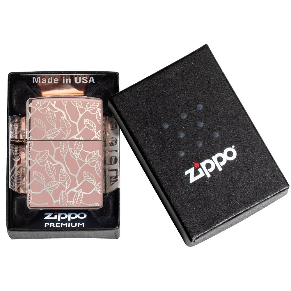 Zippo Aansteker Vine and Leaves Design - detail