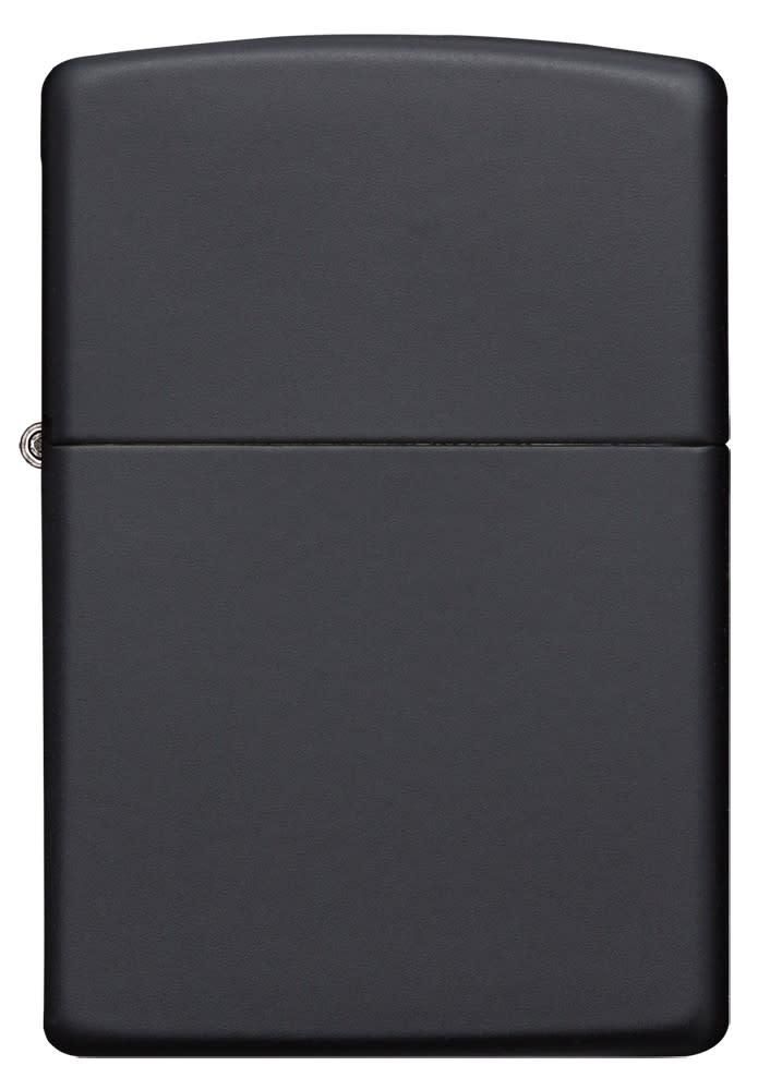 Zippo Aansteker 218L Reg Black Matte - vooraanzicht