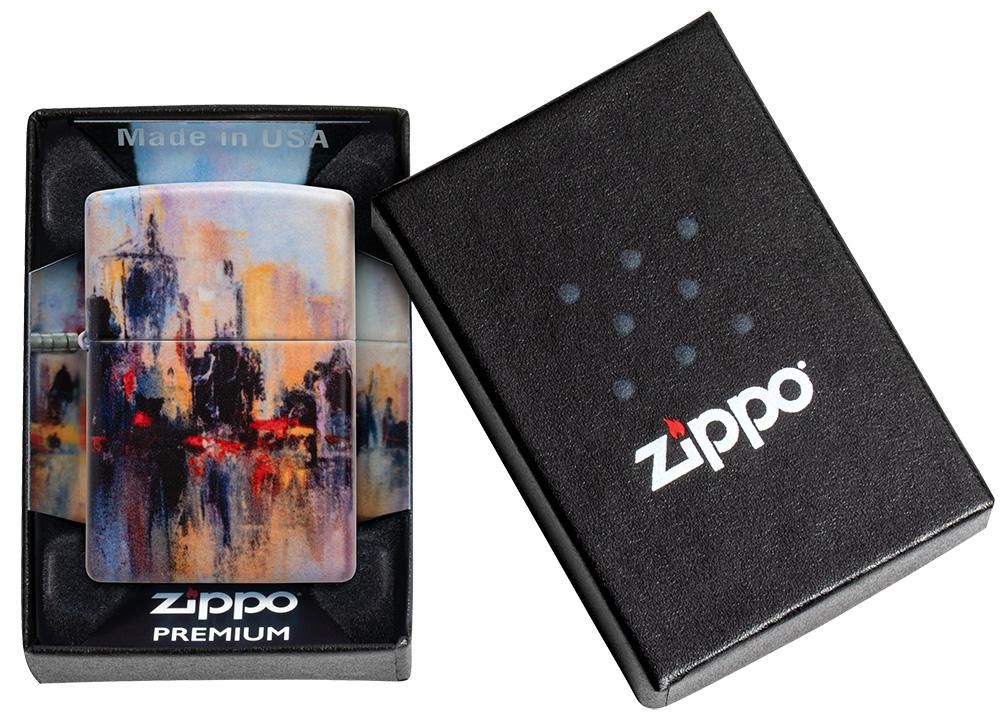 Zippo Aansteker 49352 Cityscape - detail