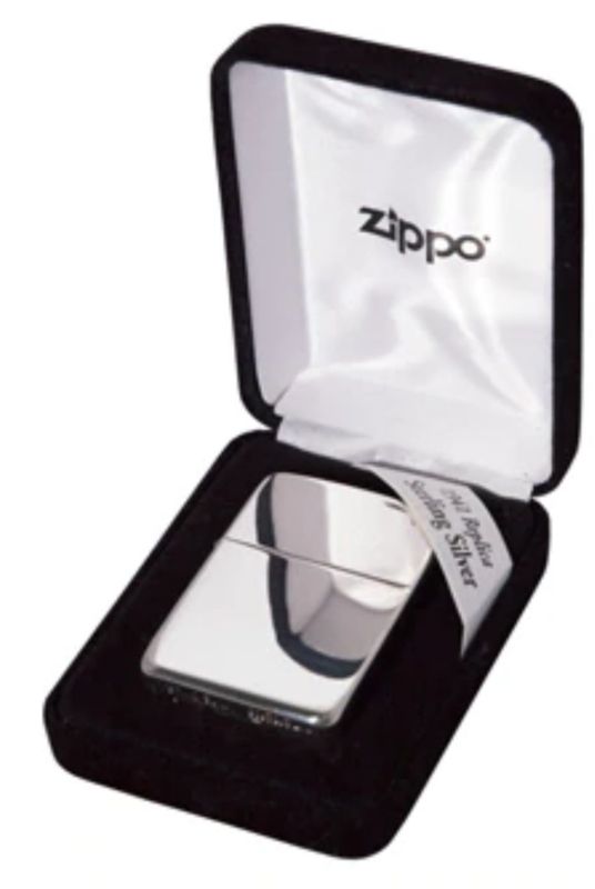 Zippo Aansteker ARMOR HIGH POLISH STERLING SILVER - achteraanzicht