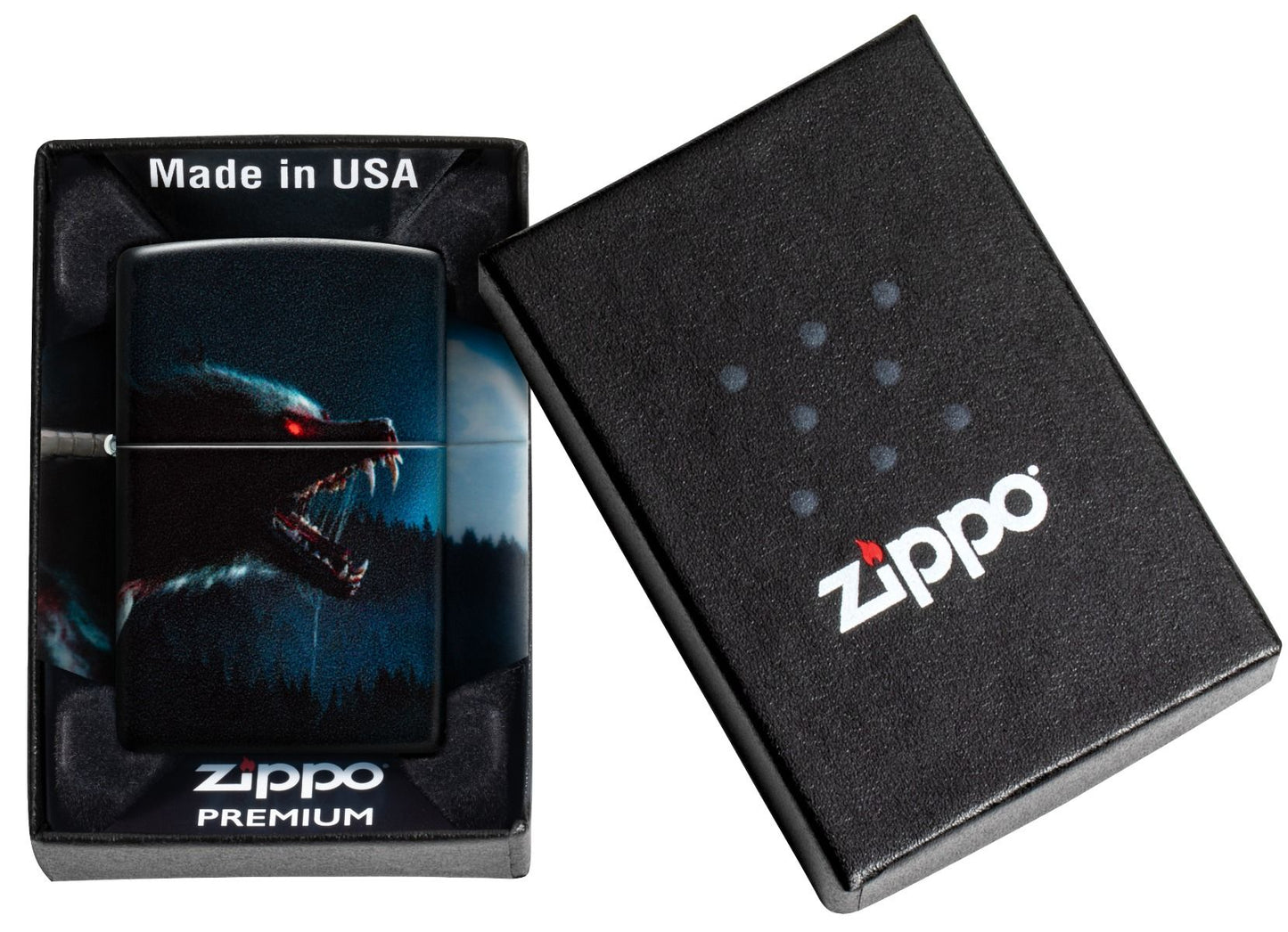 Zippo 49352 Horror Wolf Design aansteker detail 2