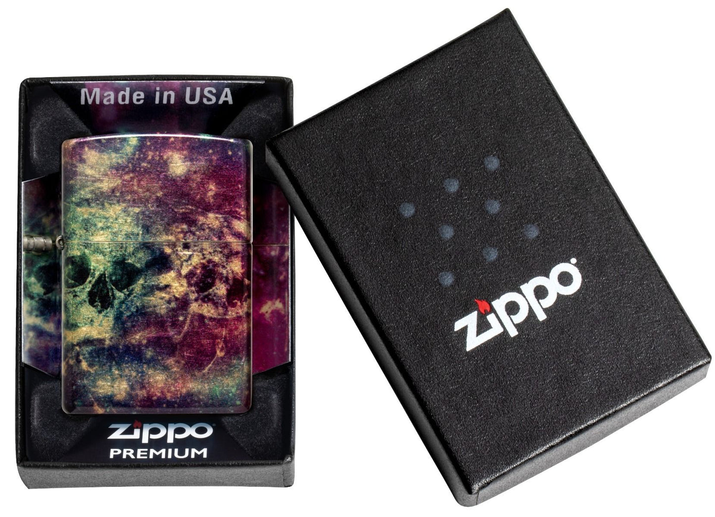 Zippo Aansteker 48458 Galaxy Skull Design - detail