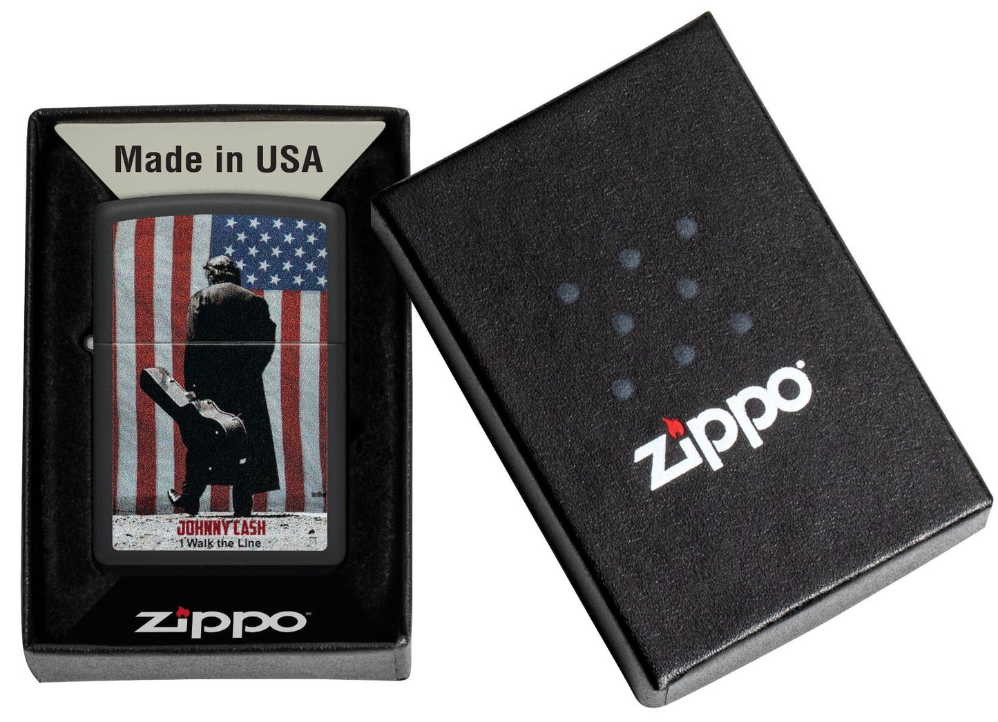 Zippo Aansteker 218 Johnny Cash - detail