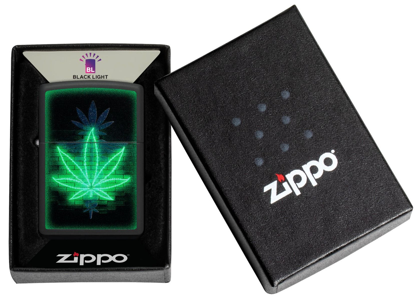 Zippo Aansteker 218 Glowing Leaf Design - detail