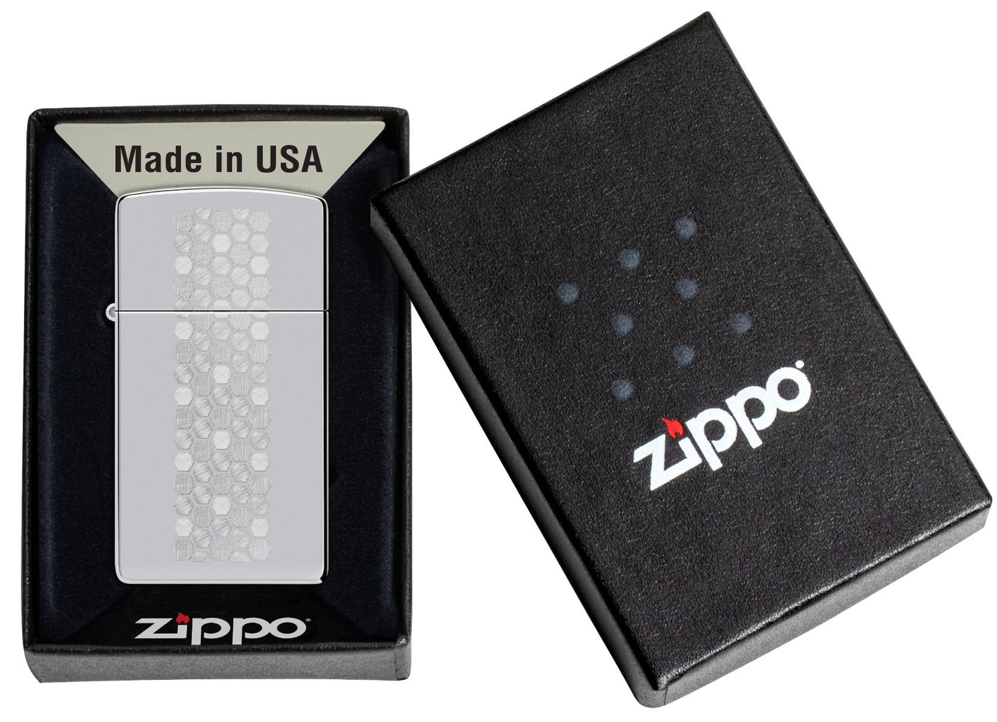 Zippo Aansteker 1610 Honeycomb Pattern Design - detail