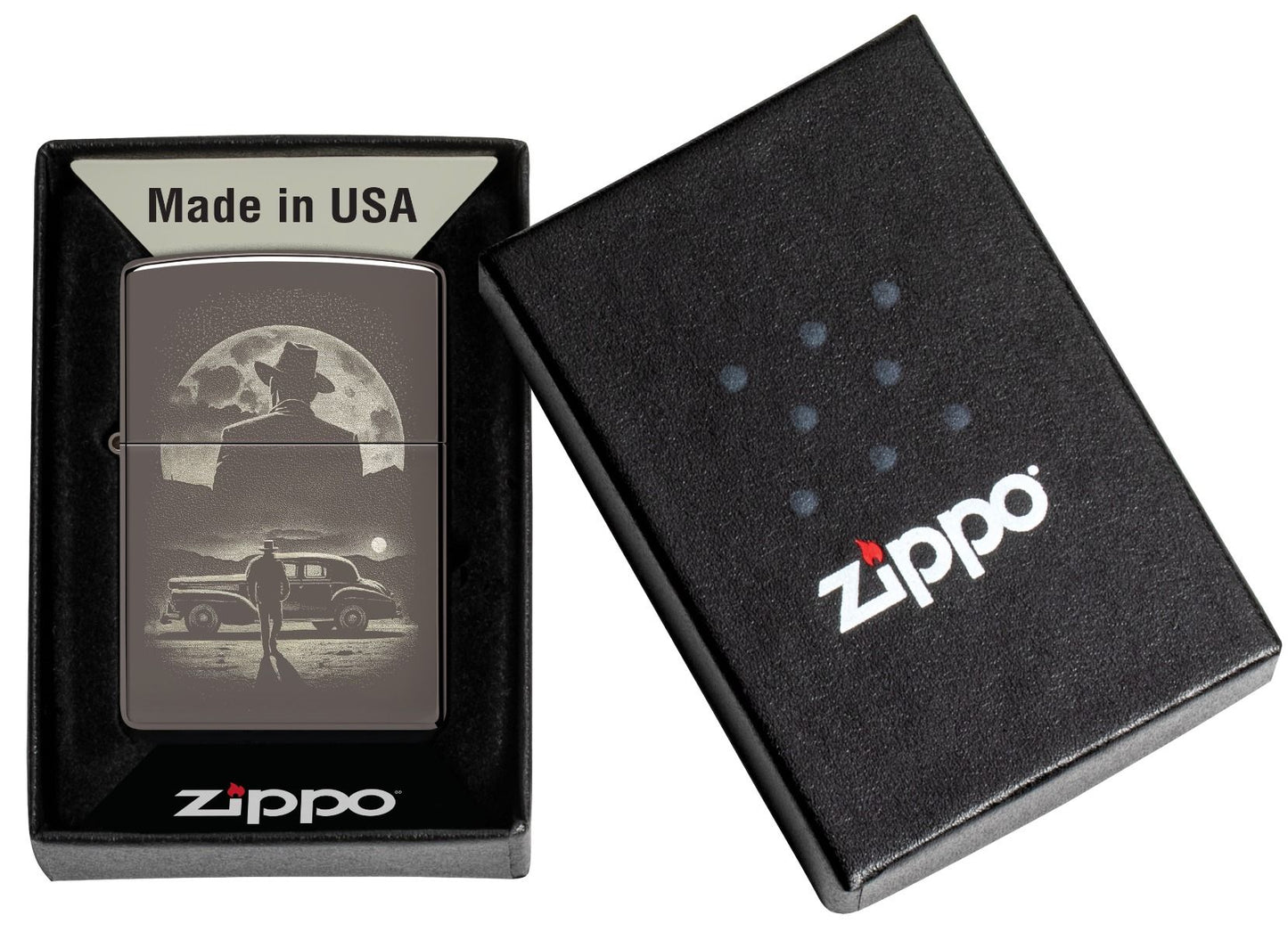 Zippo Aansteker 150 Vintage Car and Man Design - detail
