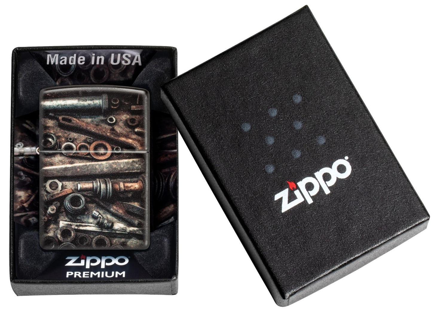 Zippo Aansteker 49352 Vintage Tools design - detail