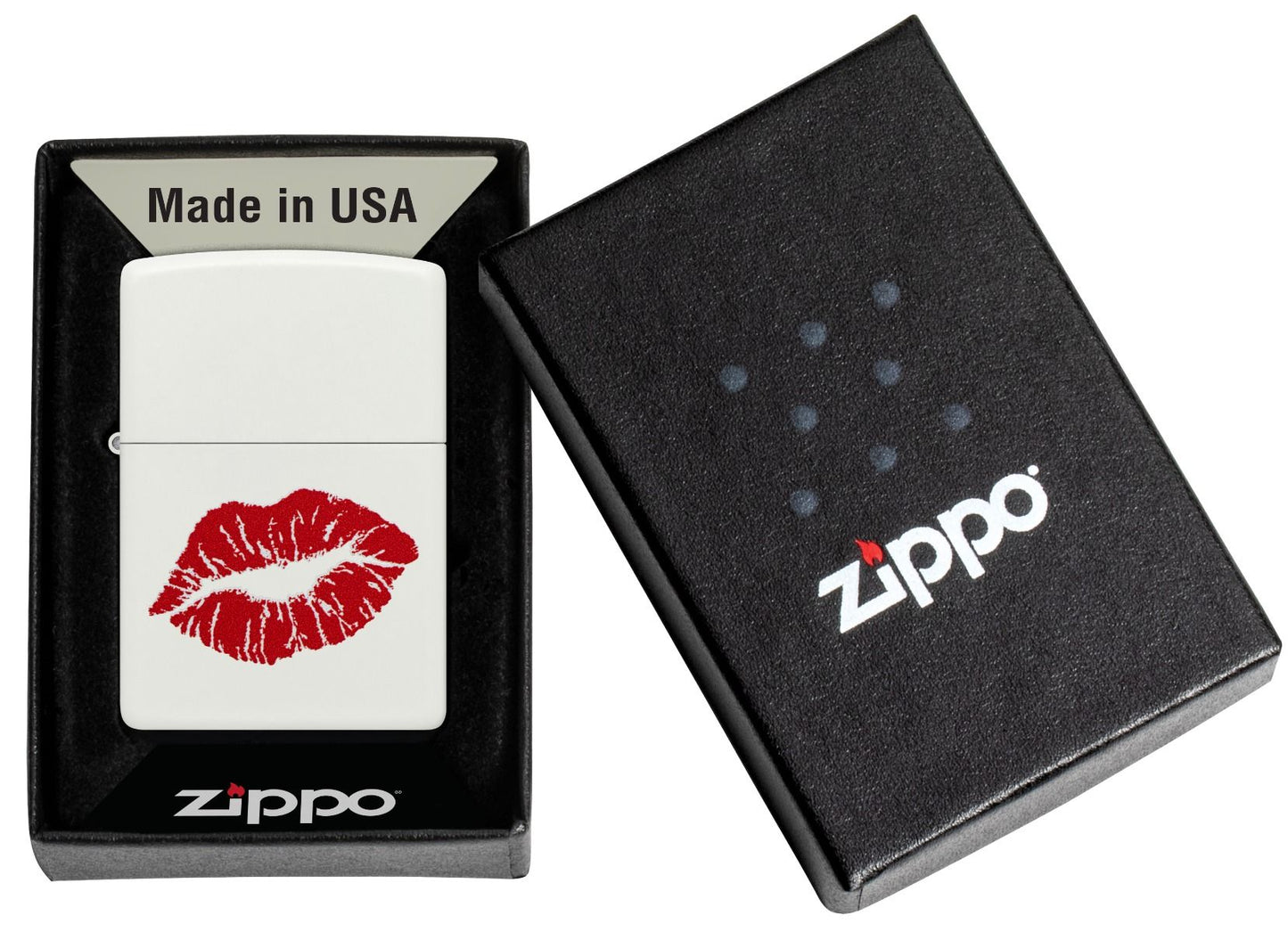 Zippo Aansteker 214 Kiss Design - detail