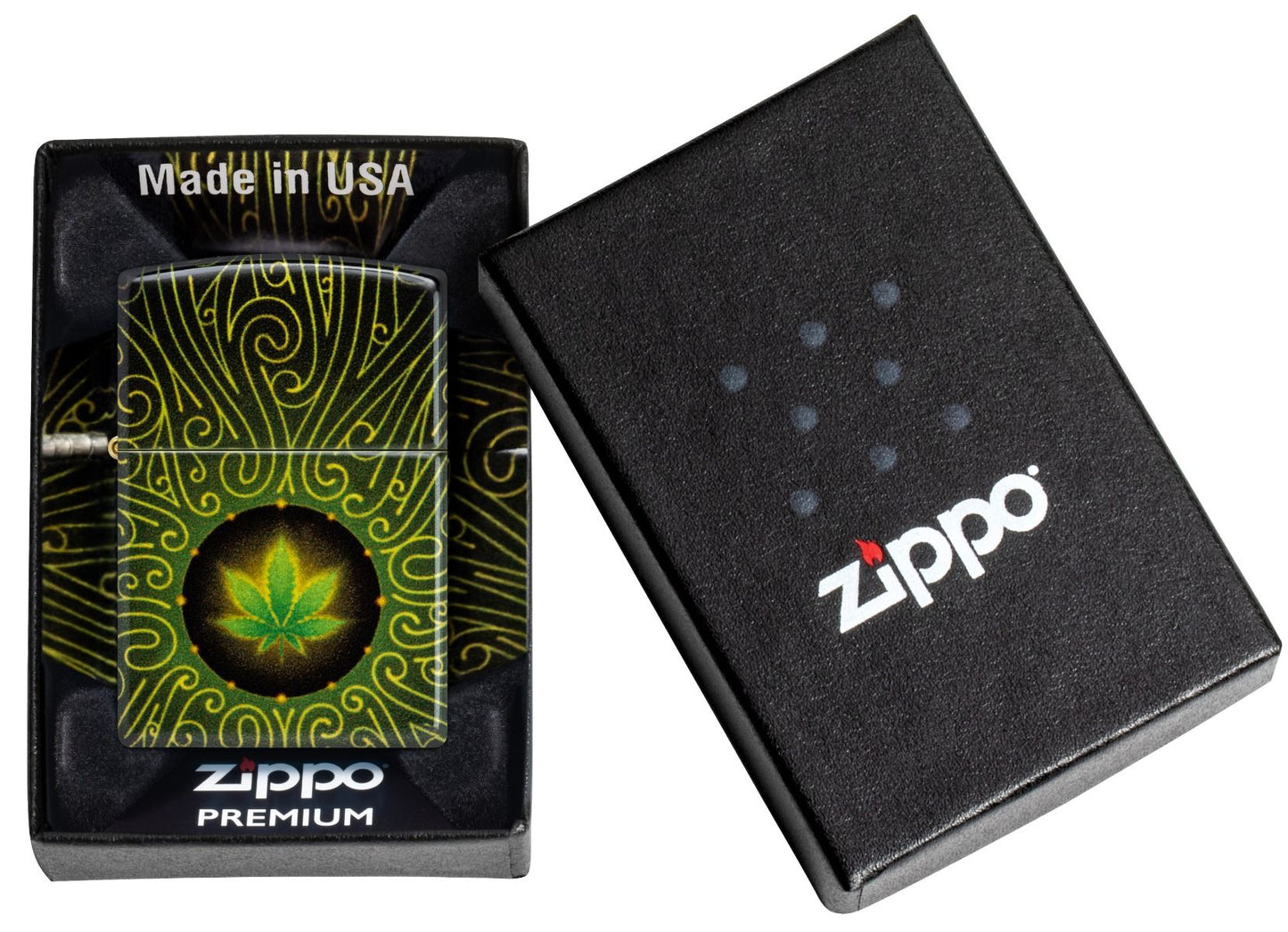 Zippo Aansteker 49477 Cannabis Design - detail