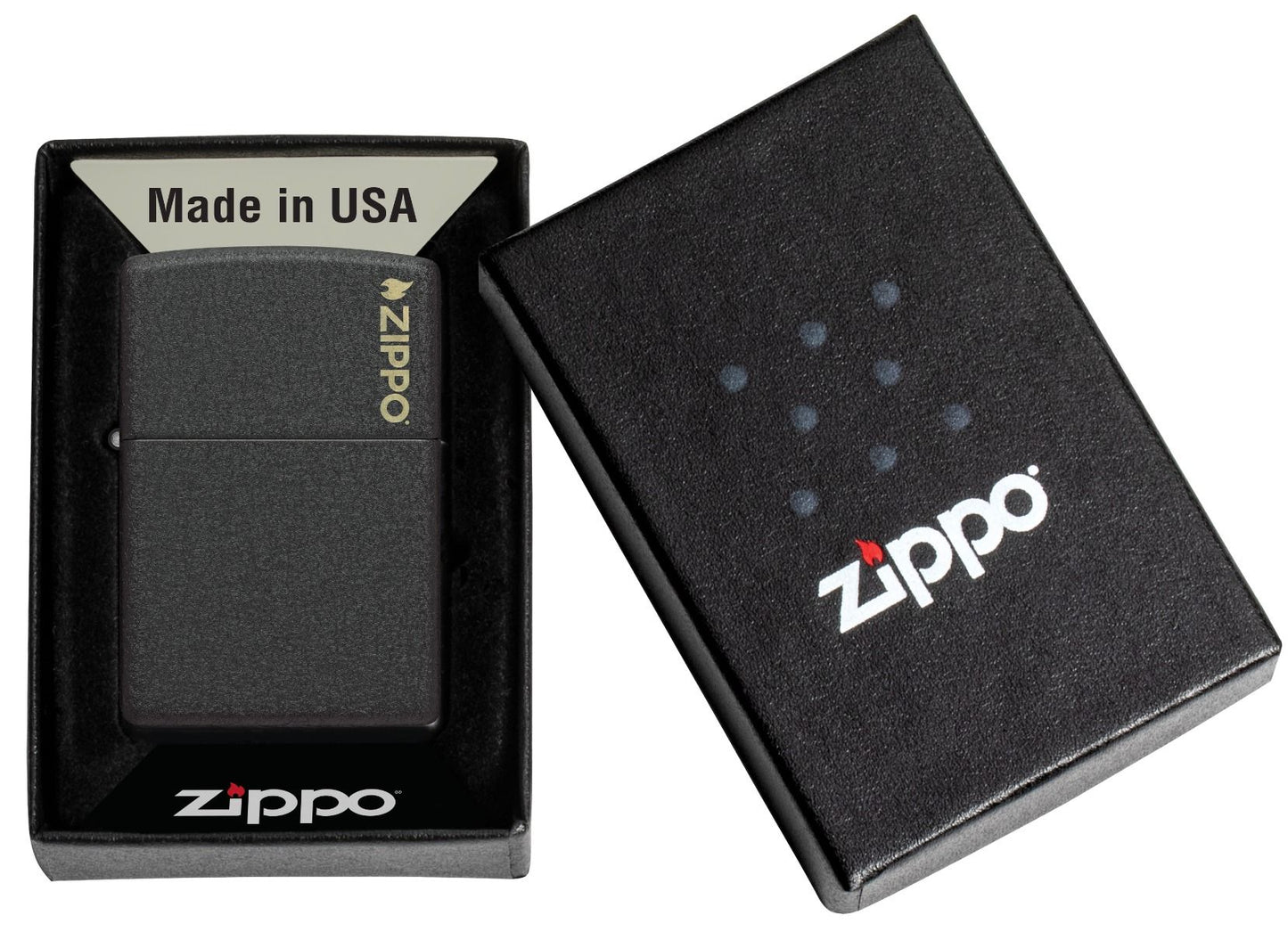 Zippo Aansteker 236ZL Black crackle ZL - detail