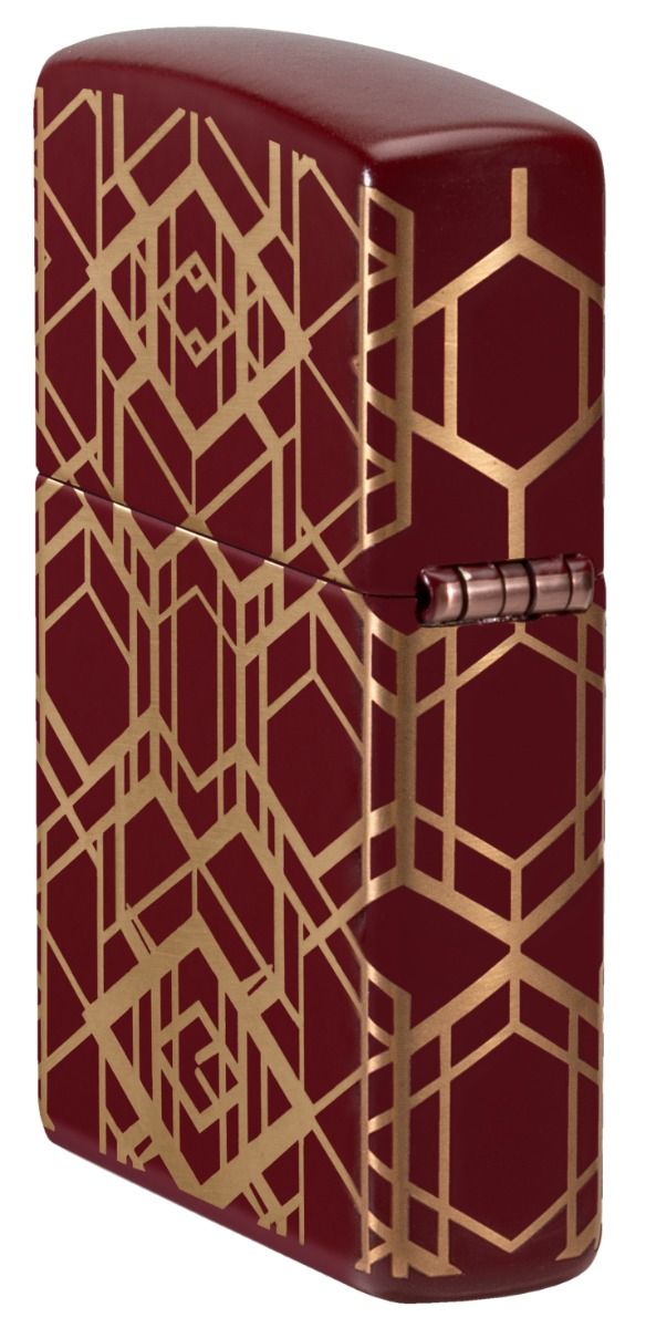 Zippo 46021 Grid Pattern Design aansteker detail 3