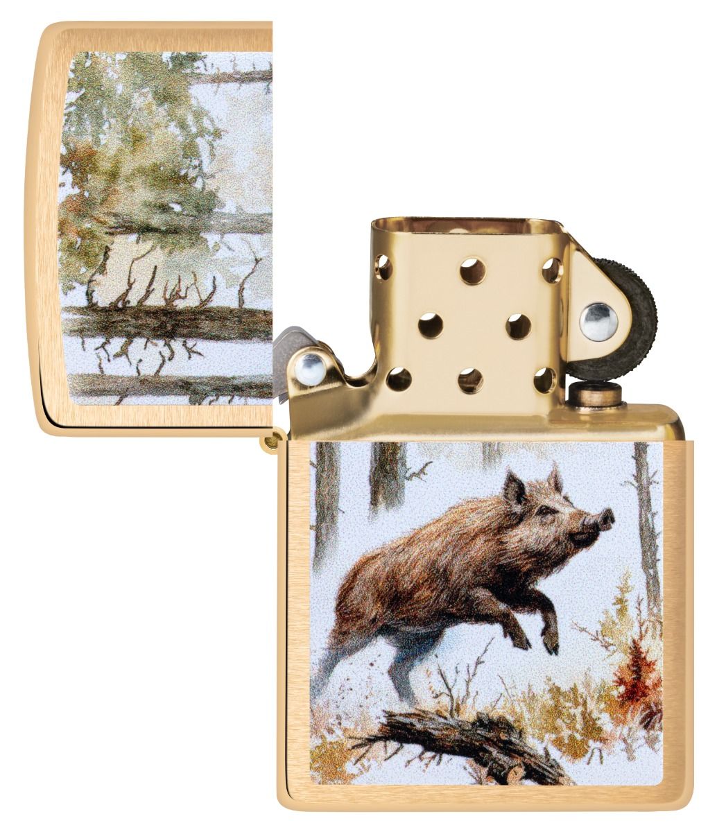 Zippo Aansteker - 204B Wild Boar Design - detail 1