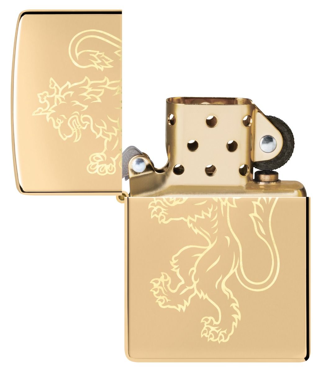 Zippo Aansteker - 254B Medieval Lion Design - detail 1