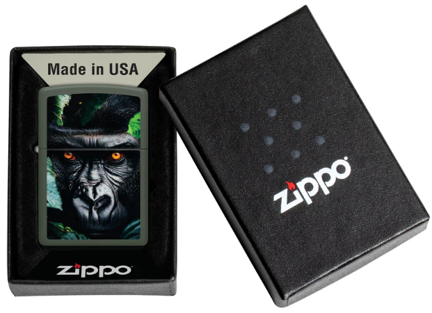 Zippo Aansteker - 221 Gorilla Design - achteraanzicht