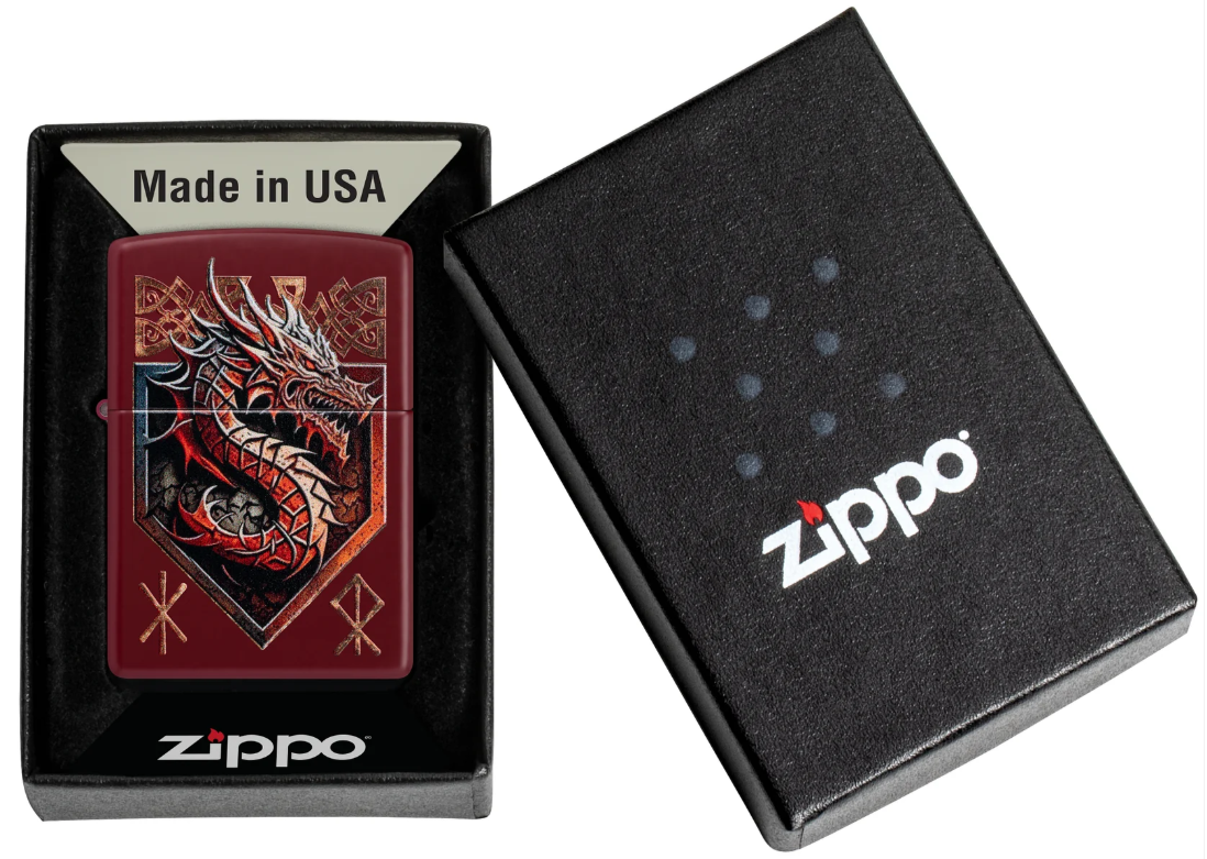 Zippo 46021 Red Dragon Design aansteker detail