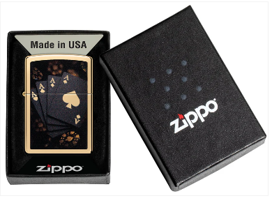 Zippo Aansteker - 245B Poker Design - detail 1