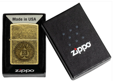 Zippo Aansteker - 201FB Lucky 13 Design - detail 1