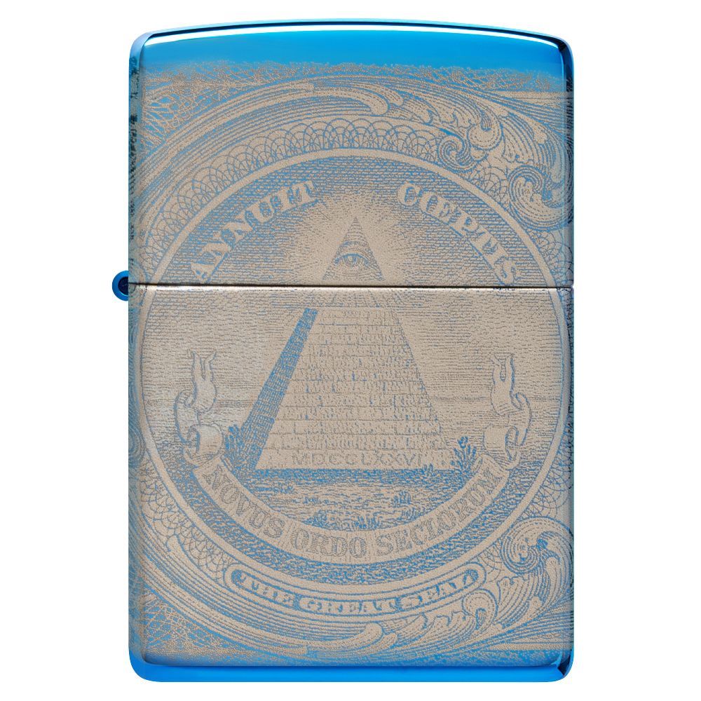 Zippo 20446 Currency Design aansteker - zijaanzicht