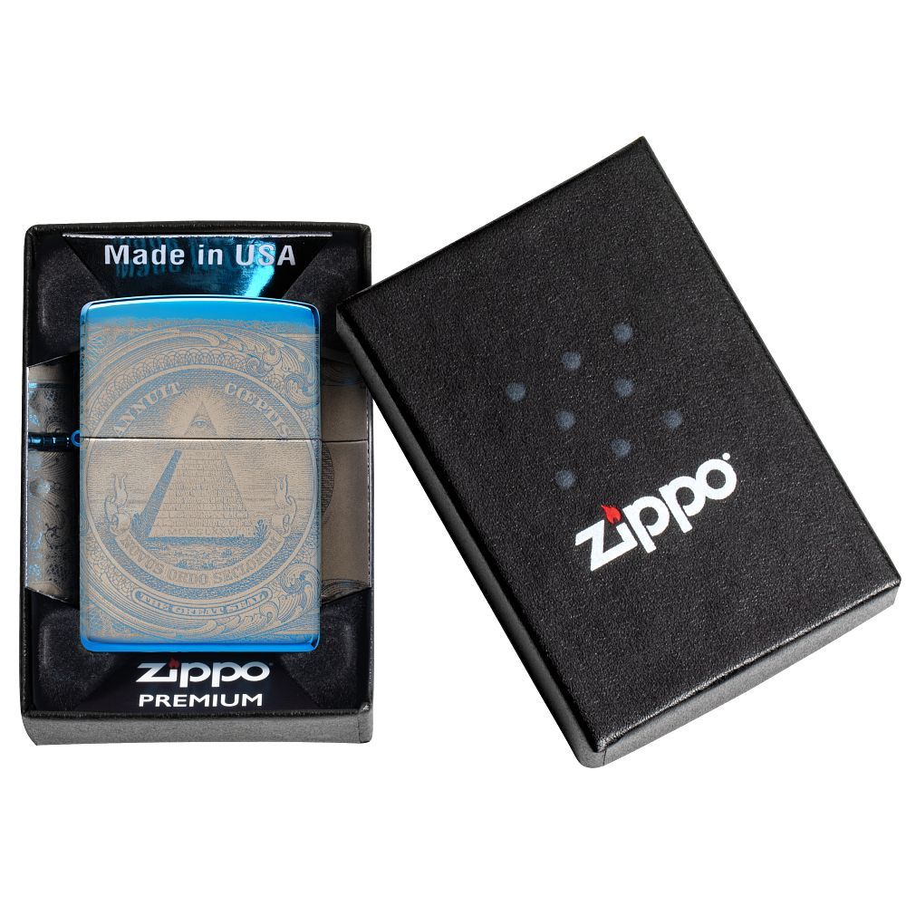 Zippo 20446 Currency Design aansteker - detail gravure