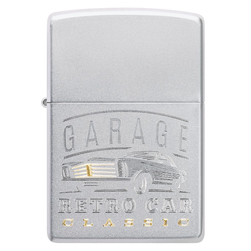 Zippo 205 Retro Garage Design aansteker zijkant