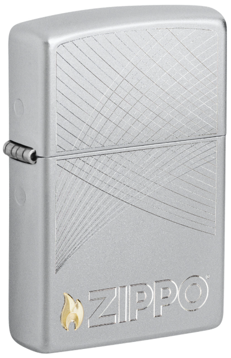 Zippo 205 Line Pattern Design aansteker voorkant