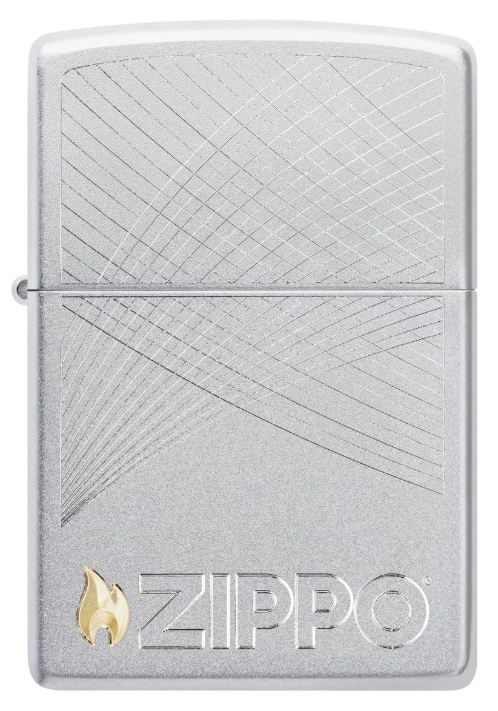 Zippo 205 Line Pattern Design aansteker zijkant