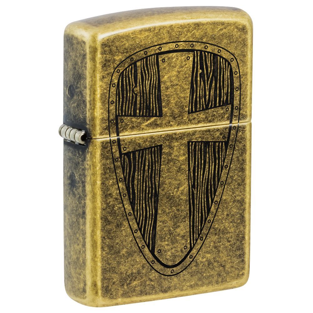 Zippo 201FB Vintage Cross aansteker - voorkant met kruis motief