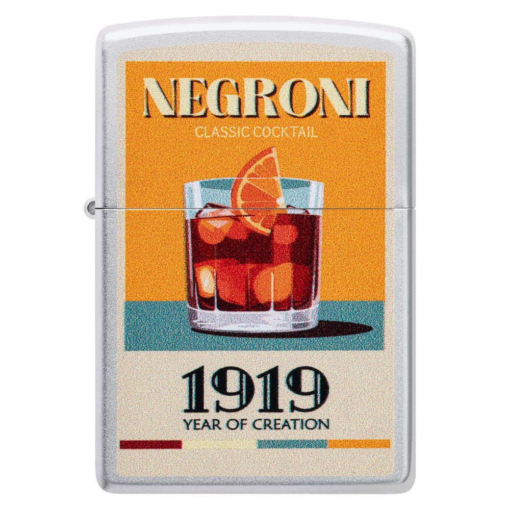 Zippo 205 Retro Cocktail Design aansteker zijkant