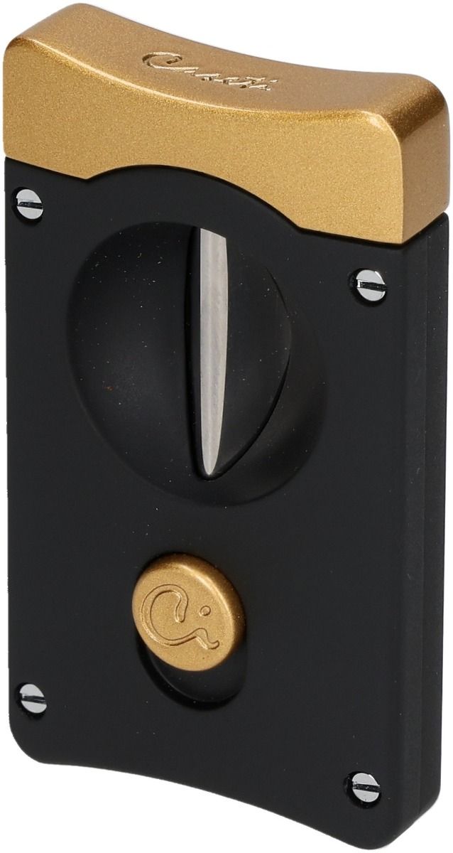 Caseti Cigar cutter V-Blade Black/Gold - vooraanzicht