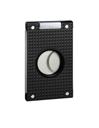 Caseti Cigar Cutter Chrome/Black Pattern 2 Blades - vooraanzicht