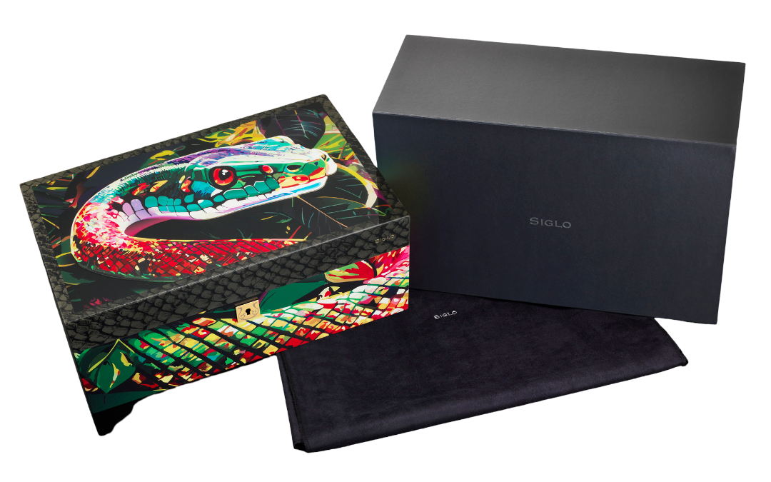 Siglo - Year of the Snake Humidor - slangontwerp detail