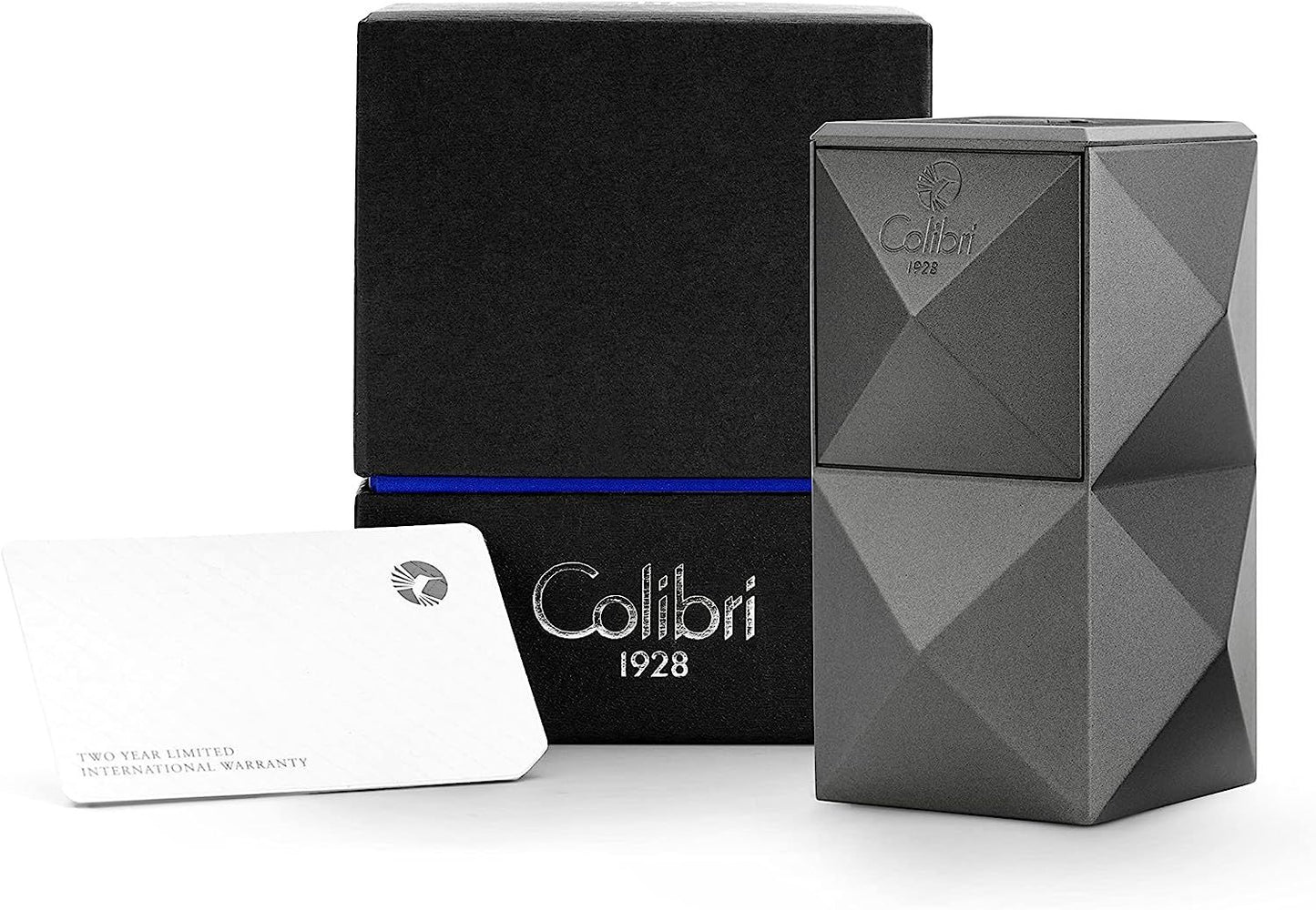 Colibri aanst. Triple Flame Quasar Table Lighter Gunmetal - detail