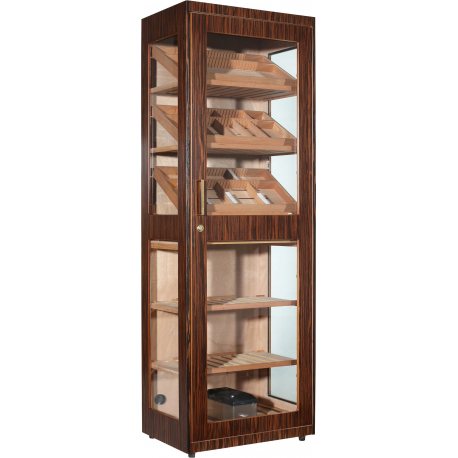 Adorini Capri Deluxe Humidor Cabinet Ebony - zijaanzicht