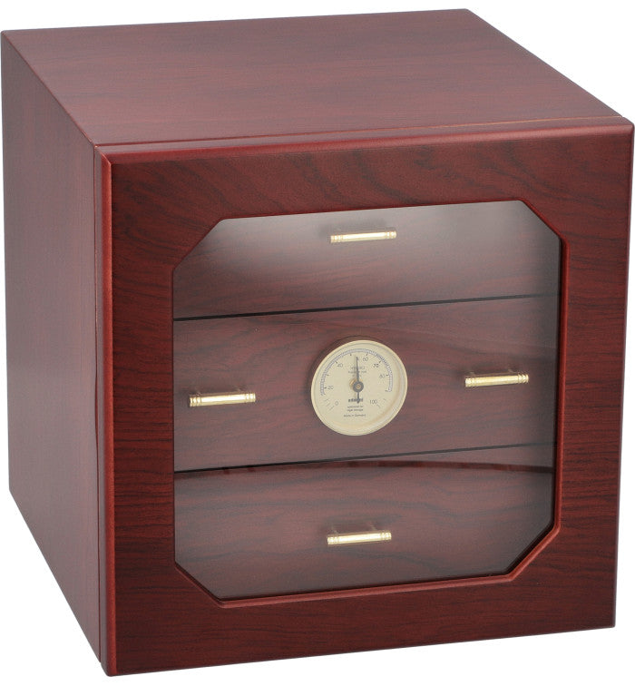 Adorini Chianti Medium Deluxe Humidor Rosewood - vooraanzicht hoogglans