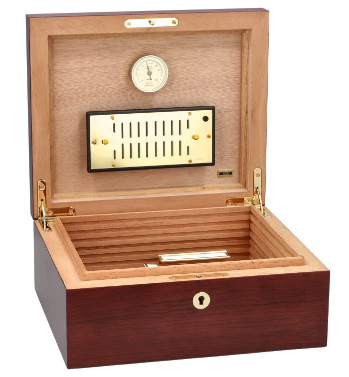 Adorini Triest Deluxe Rosewood Humidor - detail rozenhout fineer