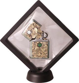Zippo Aansteker Limited Edition Trick Clover/Leaf - detail