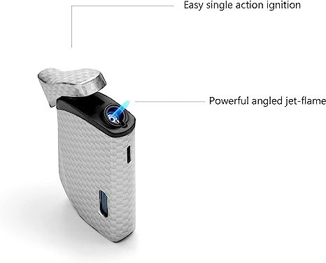 Colibri Single Flame Falcon Carbon Fiber Silver - detail
