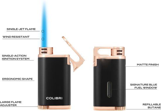 Colibri Belmont Metallic Black/Rose Gold - zijaanzicht