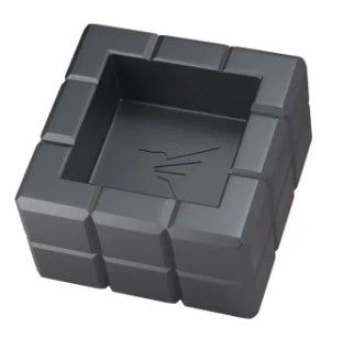 Colibri Heritage Cube Ashtray Charcoal - vooraanzicht