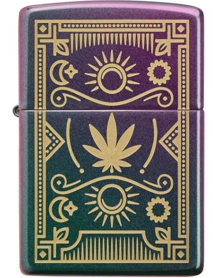 Zippo Aansteker Cannabis Design 5890 - vooraanzicht