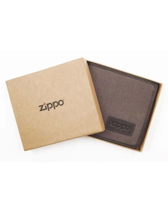 Zippo lederwaren Mens Wallet Mocca Grey - detail